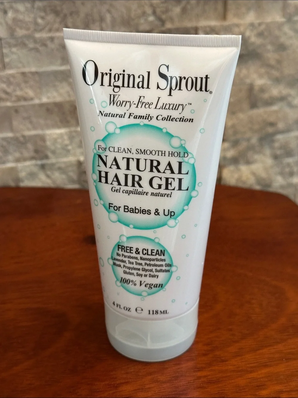 Natural Hair Gel – White with Aqua Accents